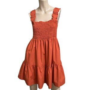 Abercrombie Smocked Bodice Mini Sundress Size XLP Babydoll Romantic Milkmaid